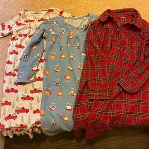 Organic bamboo and other cotton Xmas nightgowns